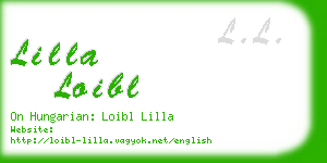 lilla loibl business card